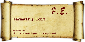 Harmathy Edit névjegykártya
